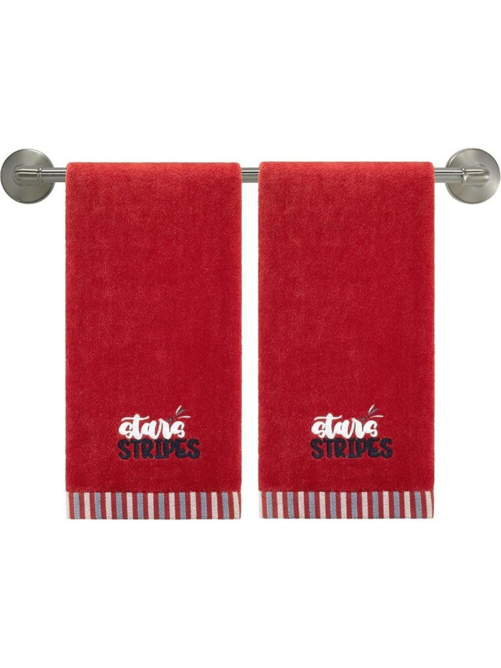 Soft & Absorbent Embroidered Hand Towel Set - 2 Pack, Perfect for Home & Bath